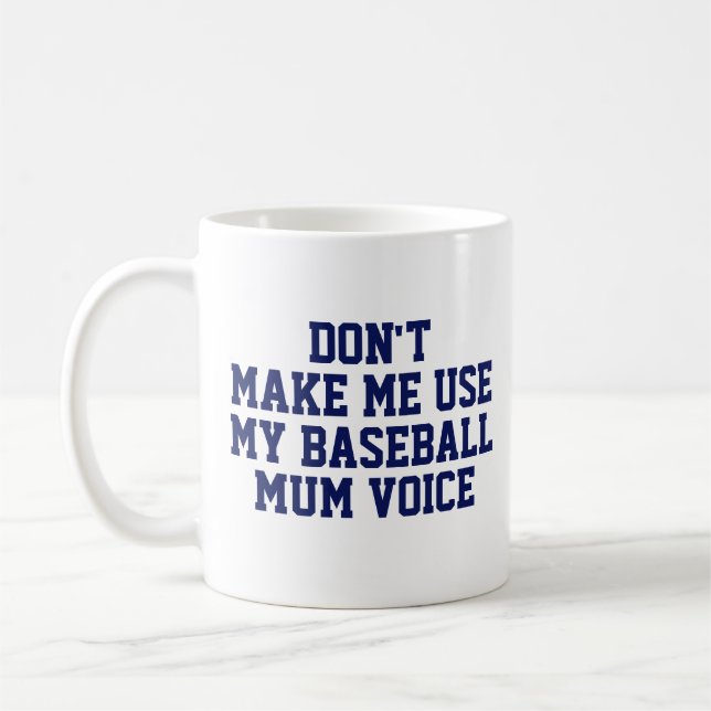 Baseball morsa Gift Mugg | Funny Quote Slogan Coac (Vänster)