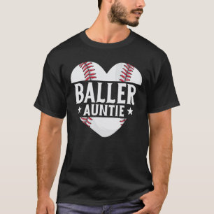 Baseball Moster Gift Baller Auntie Mors dag Mamma T Shirt