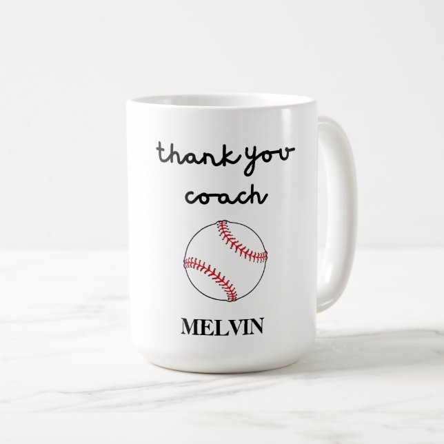 Baseball Mugg for Sports Coach, Tack Gift (Framsida höger)