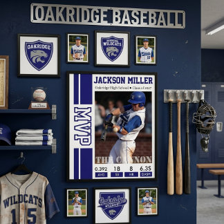 Baseball MVP-spelare Senior Night-fotografi Poster