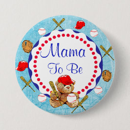 Baseball Nalle Mamma att vara babystövel Knapp