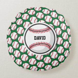 Baseball Namn Round Sports Kids Decor Roligt Rund Kudde