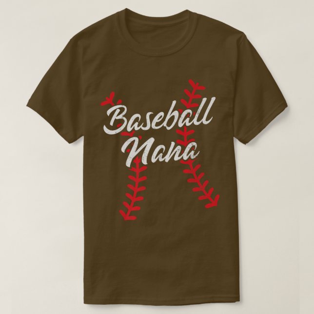 Baseball Nana Baseball Snöre Grandma Grammy Cute W T Shirt (Design framsida)