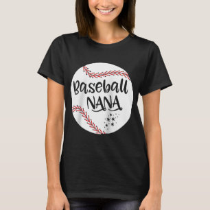 Baseball Nana Grandma Kvinnor jul Mors dag T Shirt