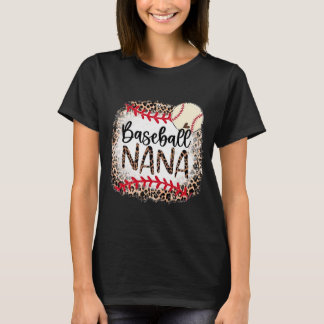 Baseball Nana Softball Leopard Matching Family T Shirt