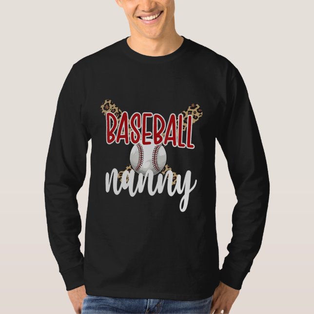 Baseball Nanny Grandma Baseball Player Nanny T Shirt (Framsida)