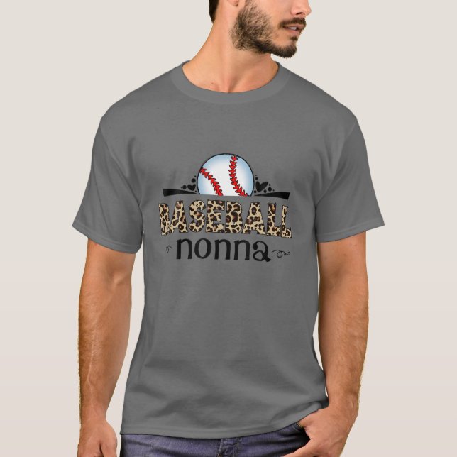 Baseball Nonna Grandma från Baller Family som är m T Shirt (Framsida)