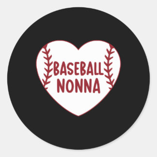 Baseball Nonna He Baseball Grandma Mors dag Runt Klistermärke