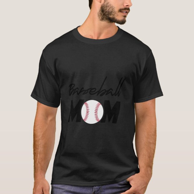 Baseball Novelty Baseball Mom Mother Grandma T Shirt (Framsida)