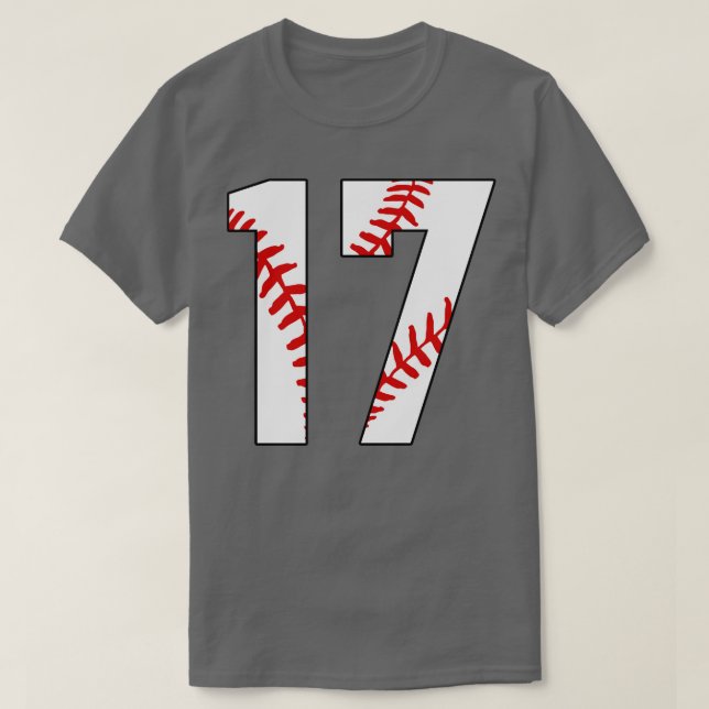 Baseball nummer 17 17 Baseball Jersey Favorite Pl T Shirt (Design framsida)