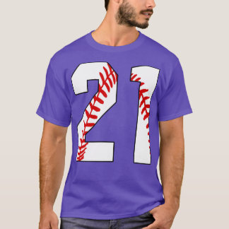 Baseball nummer 21 21 Baseball Jersey Favorite Pl T Shirt