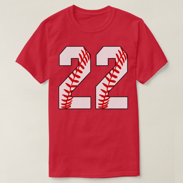 Baseball nummer 22 22 Baseball Jersey Favorite Pl T Shirt (Design framsida)