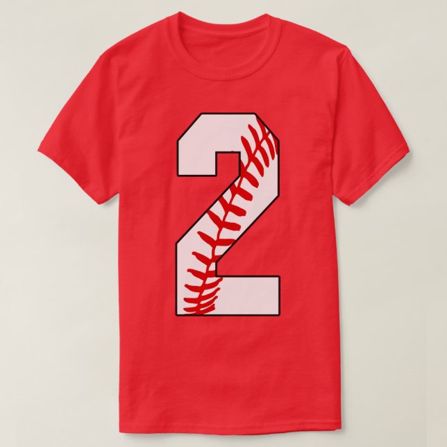 Baseball nummer 2 2 Baskeboll Jersey Favorite Play T Shirt (Design framsida)