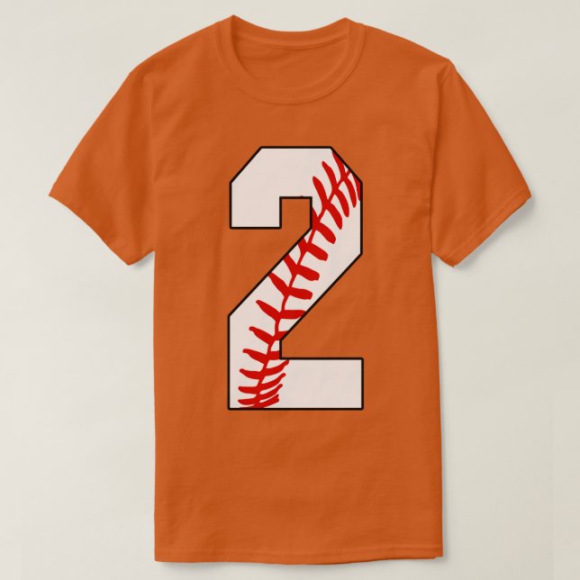 Baseball nummer 2 2 Baskeboll Jersey Favorite Play T Shirt (Design framsida)