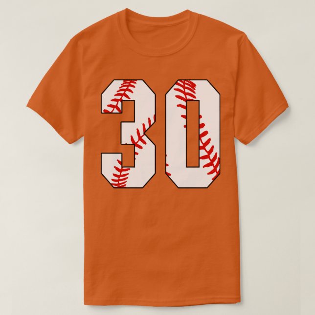 Baseball nummer 30 30 Baseball Jersey Favorite Pl T Shirt (Design framsida)