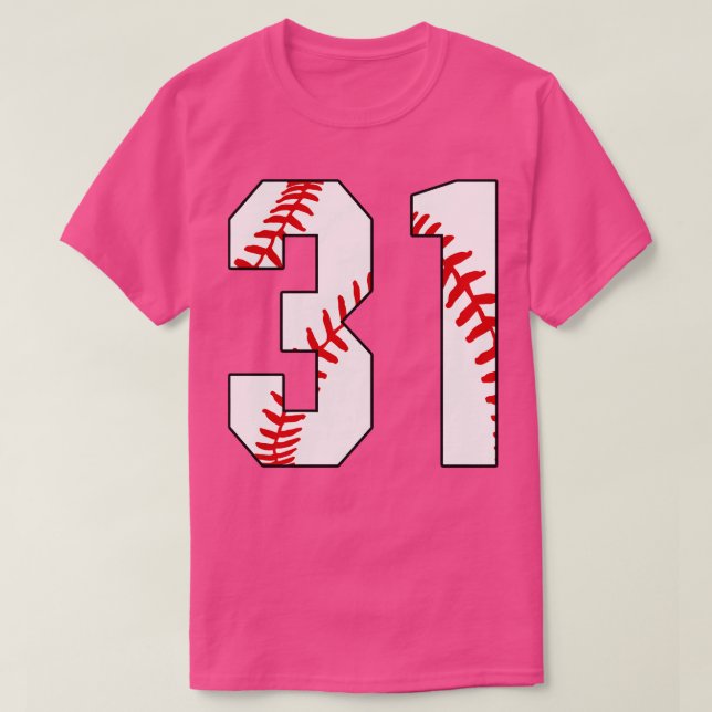 Baseball nummer 31 31 Baseball Jersey Favorite Pl T Shirt (Design framsida)