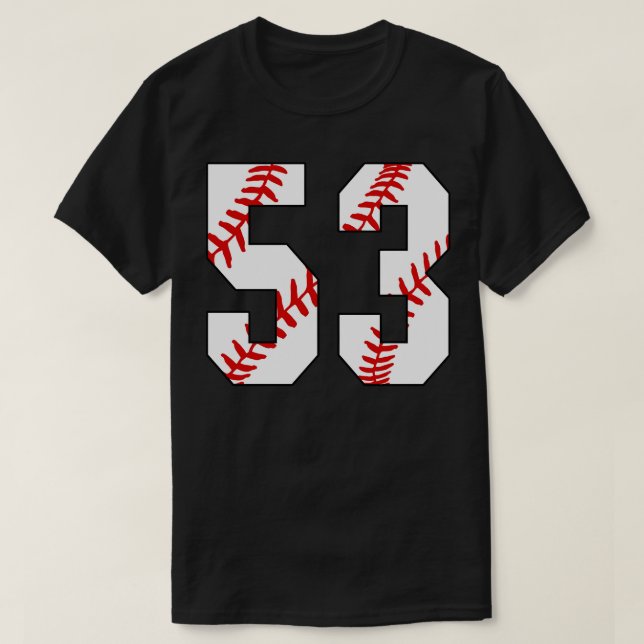 Baseball nummer 53 53 Baseball Jersey Favorite Pl T Shirt (Design framsida)