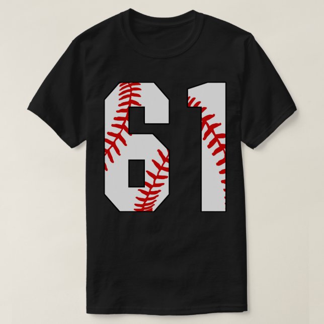 Baseball nummer 61 61 Baseball Jersey Favorite Pl T Shirt (Design framsida)