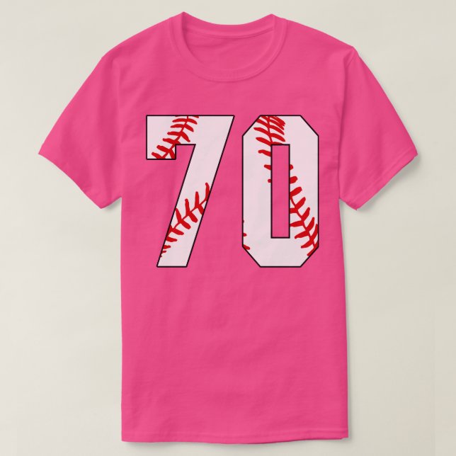 Baseball nummer 70 70 Baseball Jersey Favorite Pl T Shirt (Design framsida)