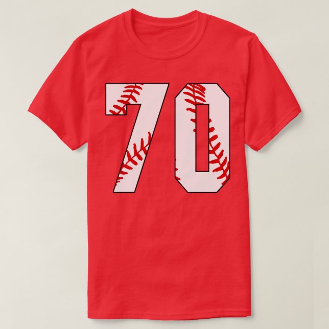 Baseball nummer 70 70 Baseball Jersey Favorite Pl T Shirt (Design framsida)