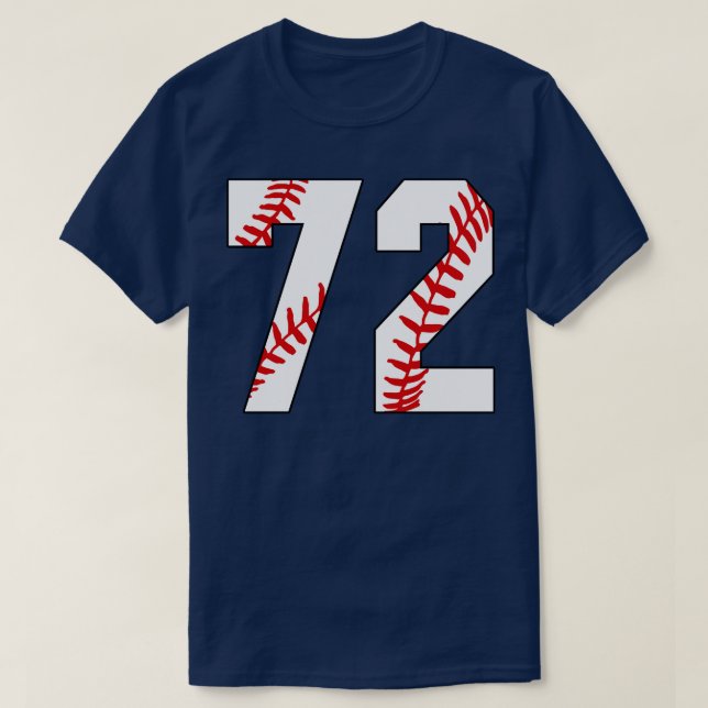 Baseball nummer 72 72 Baseball Jersey Favorite Pl T Shirt (Design framsida)