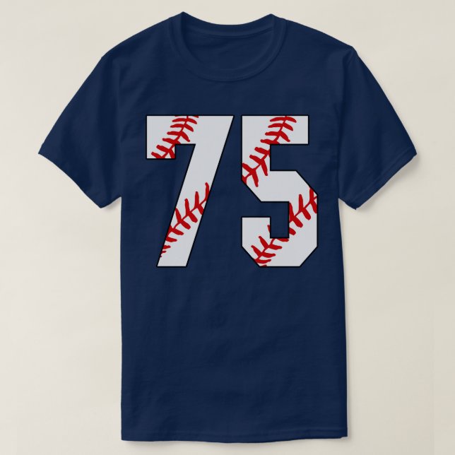 Baseball nummer 75 75 Baseball Jersey Favorite Pl T Shirt (Design framsida)