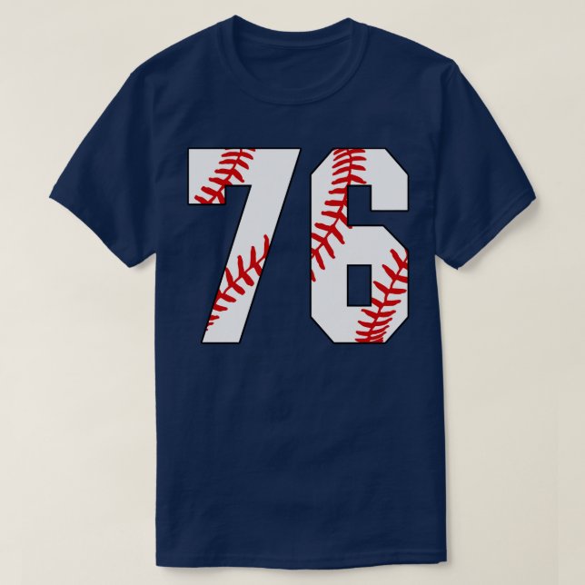 Baseball nummer 76 76 Baseball Jersey Favorite Pl T Shirt (Design framsida)