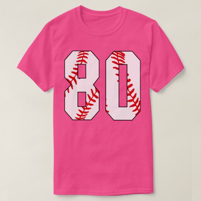 Baseball nummer 80 80 Baseball Jersey Favorite Pl T Shirt (Design framsida)