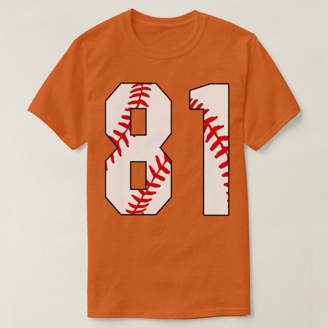 Baseball nummer 81 81 Baseball Jersey Favorite Pl T Shirt (Design framsida)