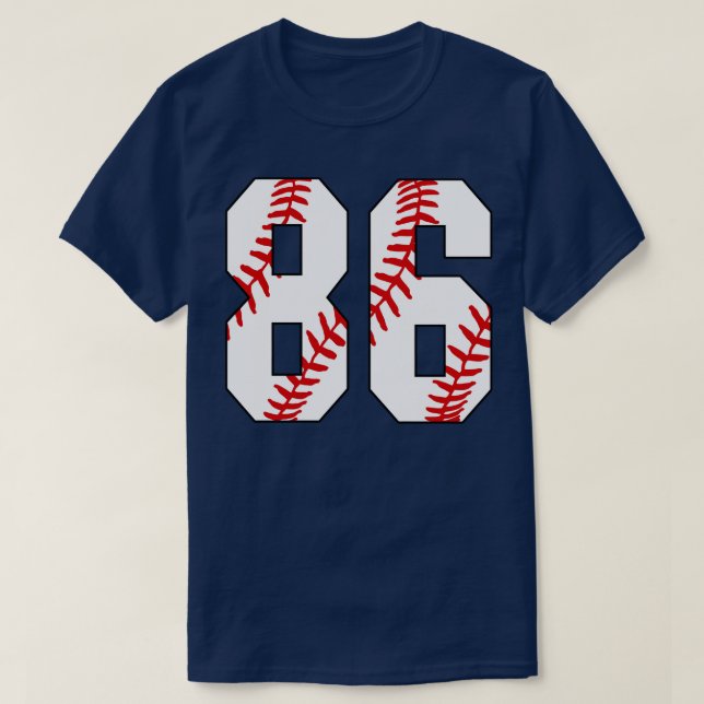 Baseball nummer 86 86 Baseball Jersey Favorite Pl T Shirt (Design framsida)
