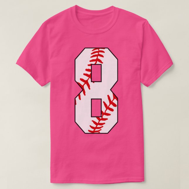Baseball nummer 8 Baskeboll Jersey Favorite Play T Shirt (Design framsida)