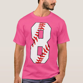 Baseball nummer 8 Baskeboll Jersey Favorite Play T Shirt