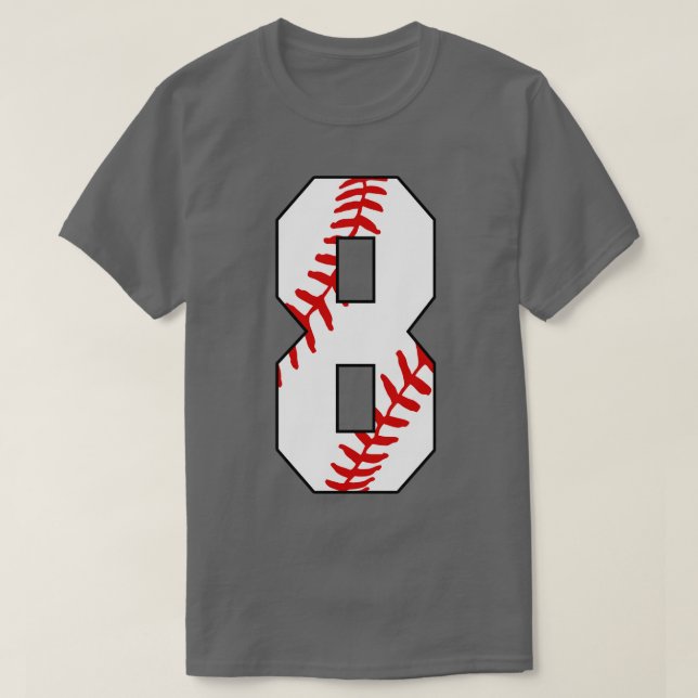 Baseball nummer 8 Baskeboll Jersey Favorite Play T Shirt (Design framsida)