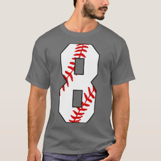 Baseball nummer 8 Baskeboll Jersey Favorite Play T Shirt