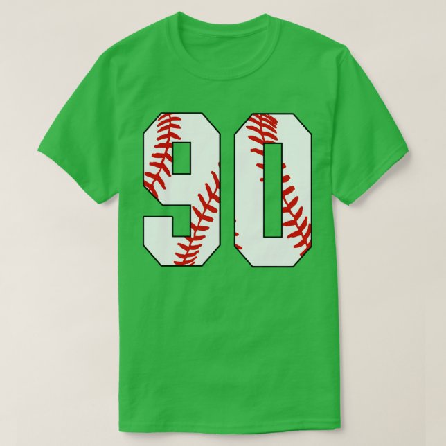Baseball nummer 90 90 Baseball Jersey Favorite Pl T Shirt (Design framsida)