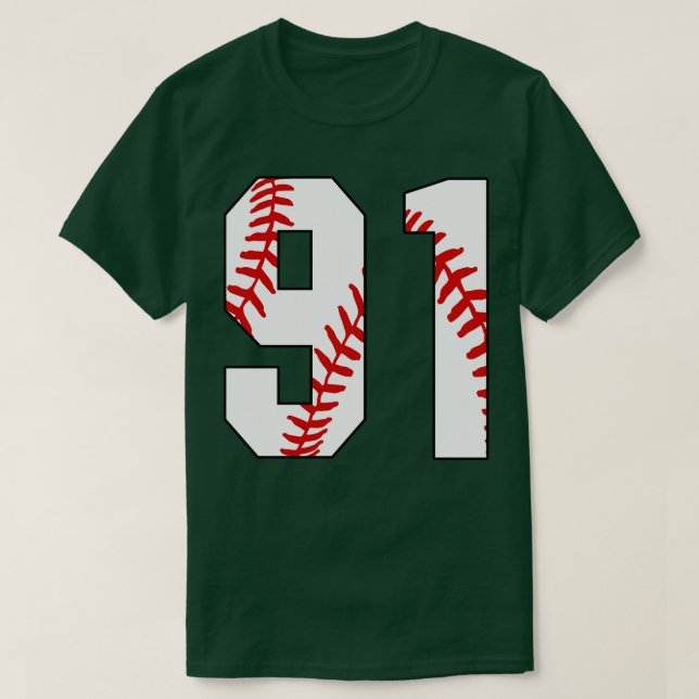 Baseball nummer 91 91 Baseball Jersey Favorite Pl T Shirt (Design framsida)