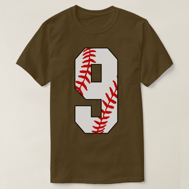 Baseball nummer 9 9 - Baskeboll Jersey Favorite Pl T Shirt (Design framsida)