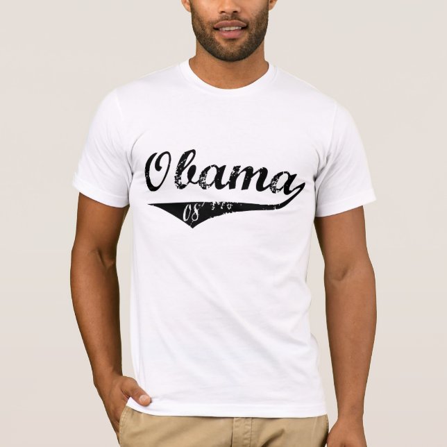 Baseball Obama 08 T-shirt (Framsida)
