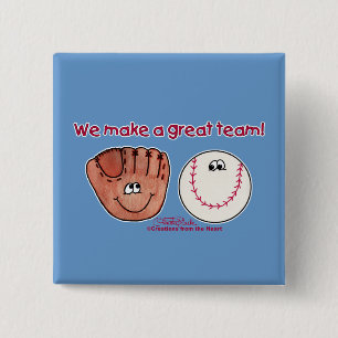 Baseball och Baseball Glove Team Knapp