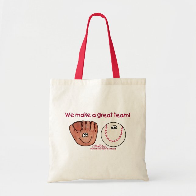 Baseball och Baseball Glove Team Tygkasse (Framsidan)