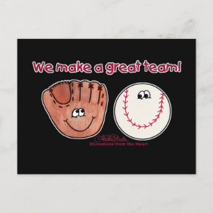 Baseball och Baseball Glove Team Vykort