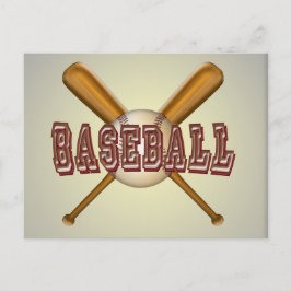 Baseball- och Crossed Baseball-Fladdermöss Vykort