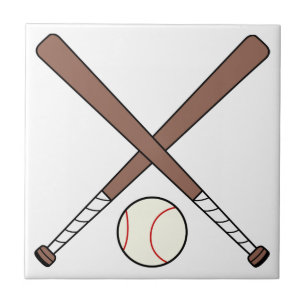 Baseball och fladdermöss kakelplatta