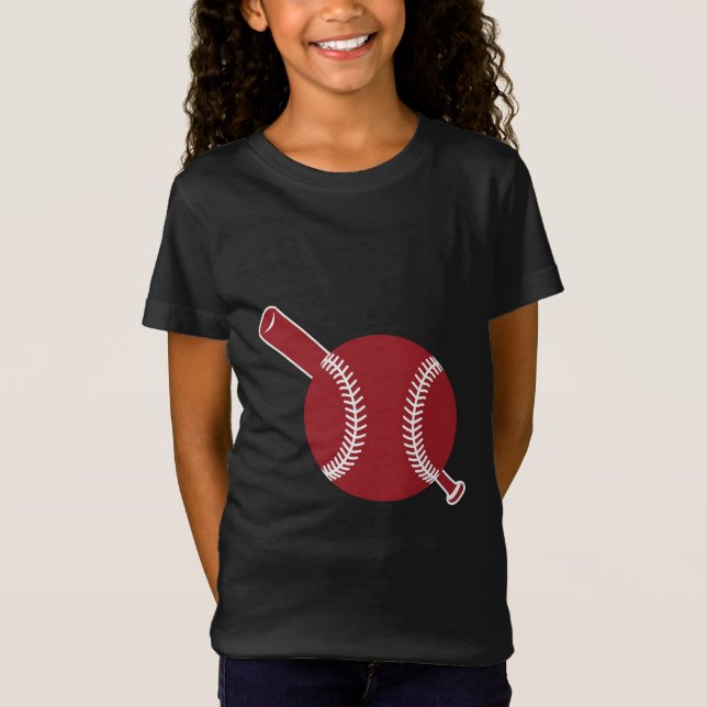 Baseball och Fladdermus Icon T Shirt (Framsida)