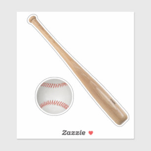 Baseball och Fladdermus Sticker Klistermärken