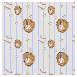 Baseball och Glove Mönster Tyg