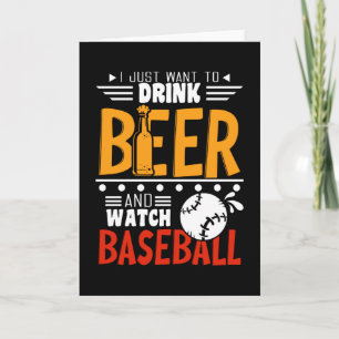 Baseball och öl kort