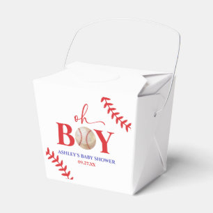 Baseball Oh Boy Brown White Baby Shower Presentaskar