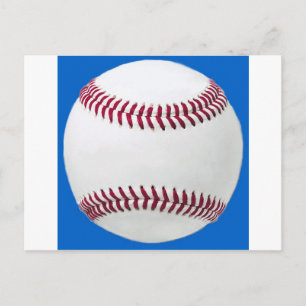 Baseball on blue vykort