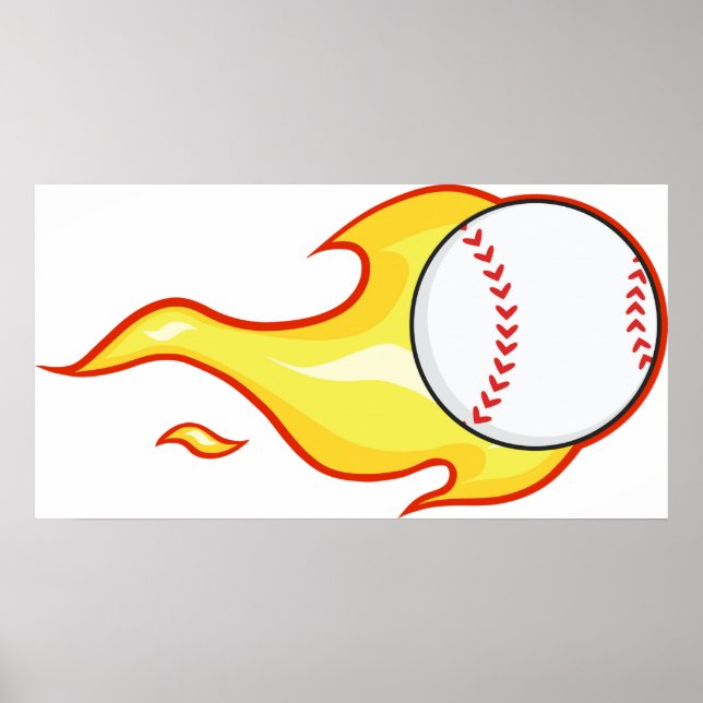 Baseball on Fire Poster (Framsidan)